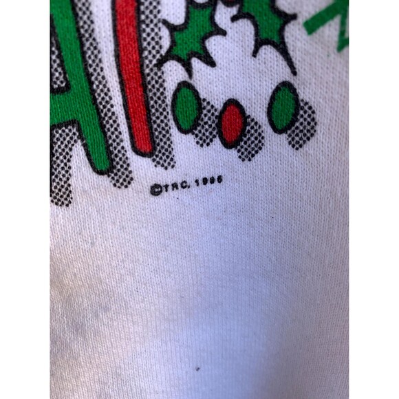 Vintage 90s White Christmas crewneck sweatshirt with "Been There Done That" XXL - Picture 4 of 9